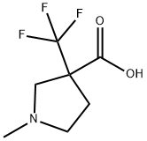 1-methyl-3-(trifluoromethyl)pyrrolidine-3-carboxyli
c acid Structure