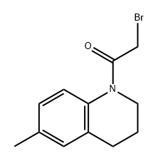 Ethanone, 2-bromo-1-(3,4-dihydro-6-methyl-1(2H)-quinolinyl)- 구조식 이미지