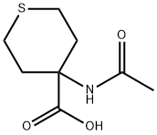 2H-Thiopyran-4-carboxylic acid, 4-(acetylamino)tetrahydro- Structure