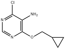 5-Pyrimidinamine, 4-chloro-6-(cyclopropylmethoxy)- Structure