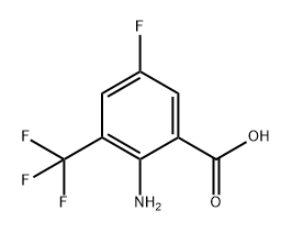 Benzoic acid, 2-amino-5-fluoro-3-(trifluoromethyl)- 구조식 이미지