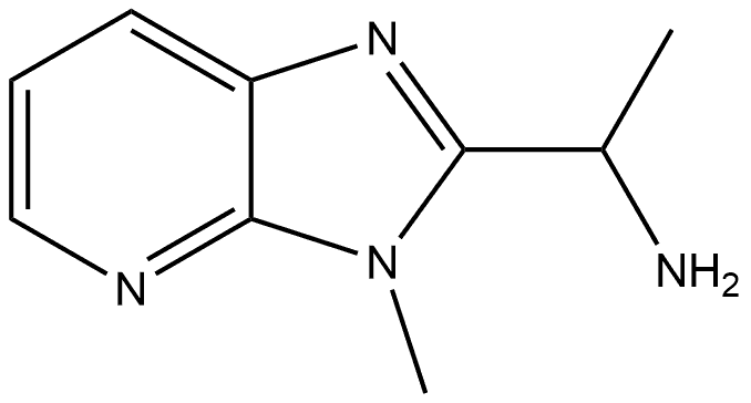 1-{3-methyl-3H-imidazo[4,5-b]pyridin-2-yl}ethan-1-amine 구조식 이미지