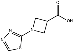 1-(1,3,4-thiadiazol-2-yl)azetidine-3-carboxylic acid hydrochloride Structure