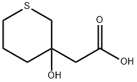 2H-Thiopyran-3-acetic acid, tetrahydro-3-hydroxy- Structure