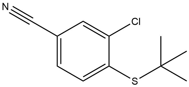 3-Chloro-4-[(1,1-dimethylethyl)thio]benzonitrile Structure