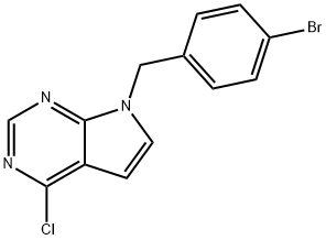 JR-13958, 7-(4-Bromobenzyl)-4-chloro-7H-pyrrolo[2,3-d]pyrimidine, 97% 구조식 이미지