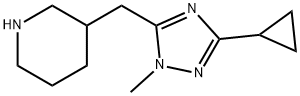 Piperidine, 3-[(3-cyclopropyl-1-methyl-1H-1,2,4-triazol-5-yl)methyl]- Structure