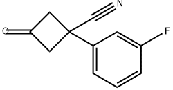 Cyclobutanecarbonitrile, 1-(3-fluorophenyl)-3-oxo- Structure