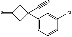 Cyclobutanecarbonitrile, 1-(3-chlorophenyl)-3-oxo- Structure