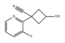 Cyclobutanecarbonitrile, 1-(3-fluoro-2-pyridinyl)-3-hydroxy- Structure