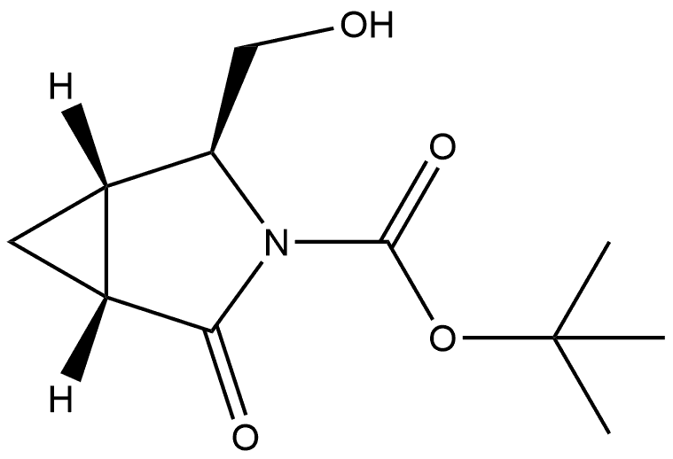 3-Azabicyclo[3.1.0]hexane-3-carboxylic acid, 2-(hydroxymethyl)-4-oxo-, 1,1-dimethylethyl ester, [1S-(1α,2α,5α)]- (9CI) Structure