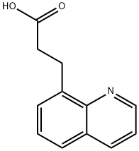 8-Quinolinepropanoic acid 구조식 이미지