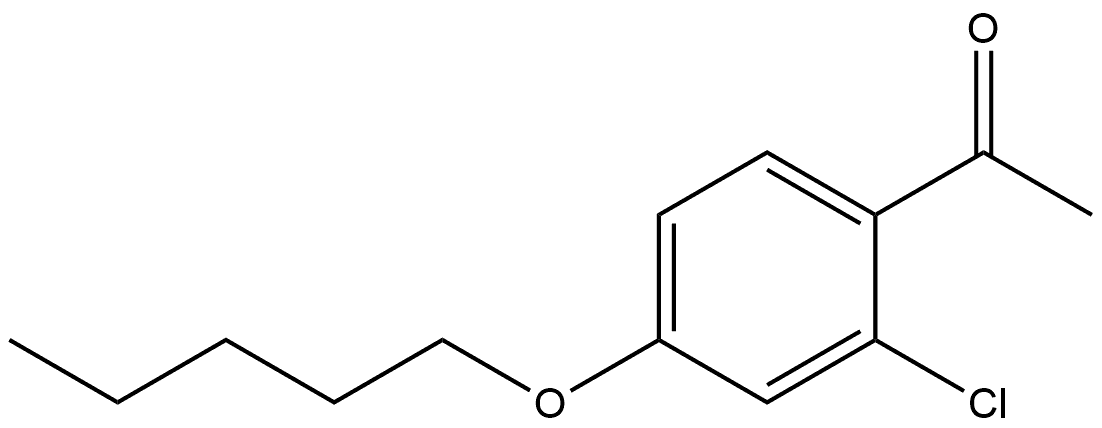 1-[2-Chloro-4-(pentyloxy)phenyl]ethanone Structure