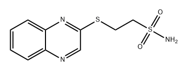 Ethanesulfonamide, 2-(2-quinoxalinylthio)- Structure