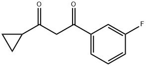 1,3-Propanedione, 1-cyclopropyl-3-(3-fluorophenyl)- Structure