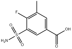 Benzoic acid, 3-(aminosulfonyl)-4-fluoro-5-methyl- Structure