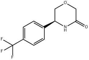 3-Morpholinone, 5-[4-(trifluoromethyl)phenyl]-, (5S)- Structure