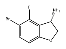 3-Benzofuranamine, 5-bromo-4-fluoro-2,3-dihydro-, (3S)- Structure