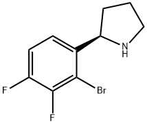 Pyrrolidine, 2-(2-bromo-3,4-difluorophenyl)-, (2R)- 구조식 이미지