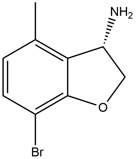 (S)-7-Bromo-2,3-dihydro-4-methyl-3-benzofuranamine Structure