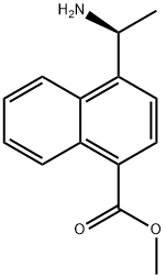 (S)-1-(4-(methoxycarbonyl)naphthalen-1-yl)ethanaminium chloride Structure