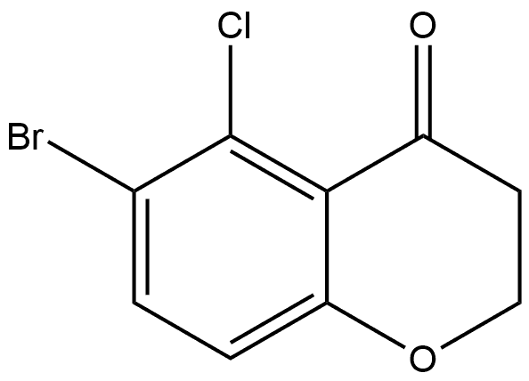 6-bromo-5-chlorochroman-4-one 구조식 이미지