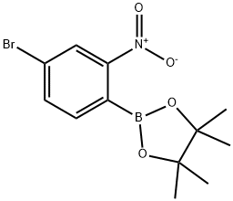 1,3,2-Dioxaborolane, 2-(4-bromo-2-nitrophenyl)-4,4,5,5-tetramethyl- Structure