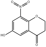 4H-1-Benzopyran-4-one, 2,3-dihydro-6-hydroxy-8-nitro- 구조식 이미지