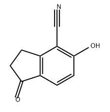 1H-Indene-4-carbonitrile, 2,3-dihydro-5-hydroxy-1-oxo- Structure