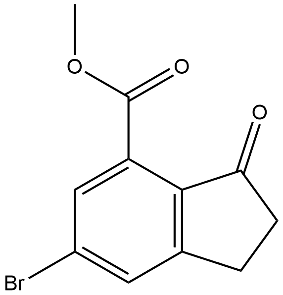 methyl 6-bromo-3-oxo-2,3-dihydro-1H-indene-4-carboxylate 구조식 이미지