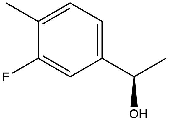 (R)-1-(3-fluoro-4-methylphenyl)ethanol 구조식 이미지