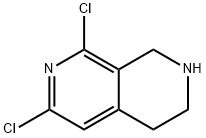 2,7-Naphthyridine, 6,8-dichloro-1,2,3,4-tetrahydro- Structure