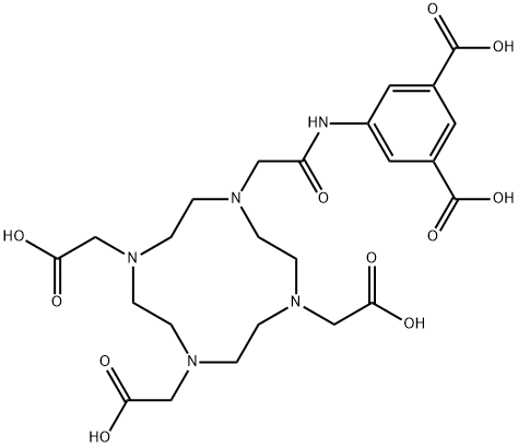 1,4,7,10-Tetraazacyclododecane-1,4,7-triacetic acid, 10-[2-[(3,5-dicarboxyphenyl)amino]-2-oxoethyl]- Structure