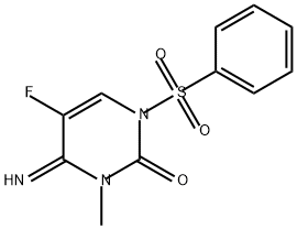 1-(benzenesulfonyl)-5-fluoro-4-imino-3-methyl-1,2,
3,4-tetrahydropyrimidin-2-one Structure