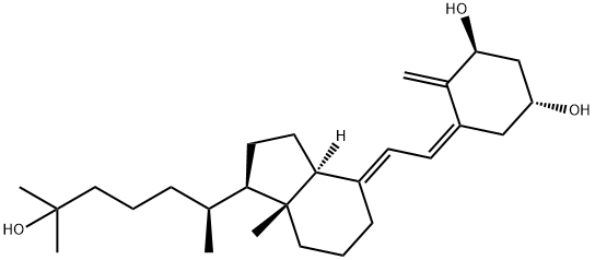 1,3-Cyclohexanediol, 4-methylene-5-[(2E)-2-[(1R,3aS,7aR)-octahydro-1-[(1S)-5-hydroxy-1,5-dimethylhexyl]-7a-methyl-4H-inden-4-ylidene]ethylidene]-, (1R,3S,5Z)- 구조식 이미지