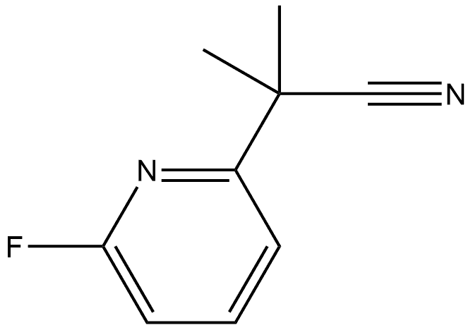 2-(6-Fluoro-pyridin-2-yl)-2-methyl-propionitrile 구조식 이미지