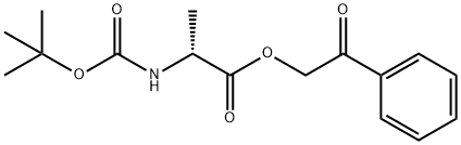 D-Alanine, N-[(1,1-dimethylethoxy)carbonyl]-, 2-oxo-2-phenylethyl ester Structure