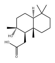 1-Naphthaleneacetic acid, decahydro-2-hydroxy-2,5,5,8a-tetramethyl-, (1R,2R,4aS,8aS)- 구조식 이미지