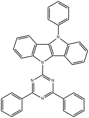 Indolo[3,2-b]indole, 5-(4,6-diphenyl-1,3,5-triazin-2-yl)-5,10-dihydro-10-phenyl- Structure