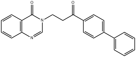 3-(3-([1,1''-Biphenyl]-4-yl)-2-oxopropyl)quinazolin-4(3H)-one 구조식 이미지