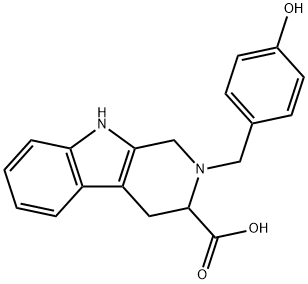 2,3,4,9-Tetrahydro-2-[(4-hydroxyphenyl)methyl]-1H-pyrido[3,4-b]indole-3-carboxylic acid Structure