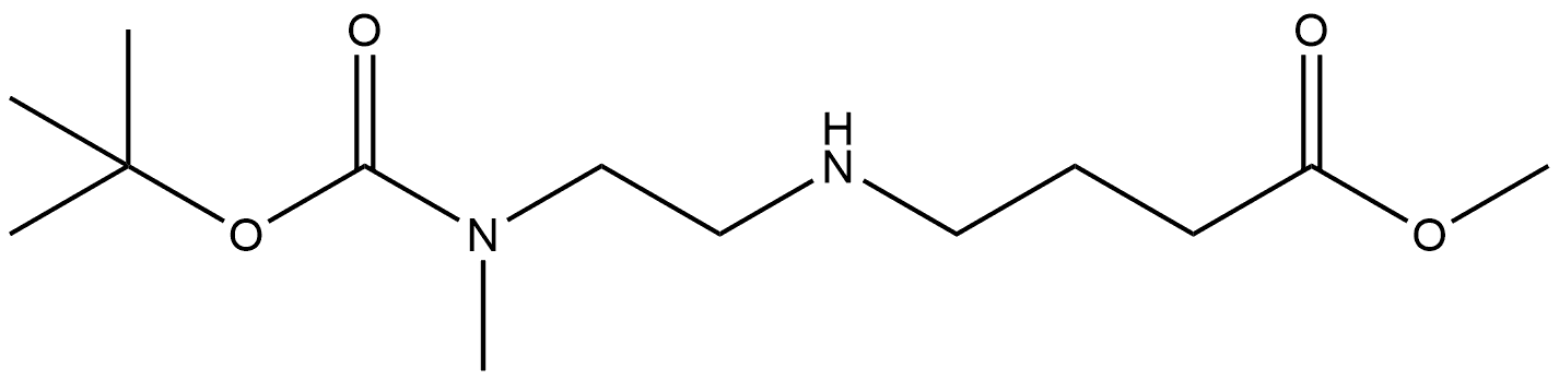 Butanoic acid, 4-[[2-[[(1,1-dimethylethoxy)carbonyl]methylamino]ethyl]amino]-, methyl ester Structure