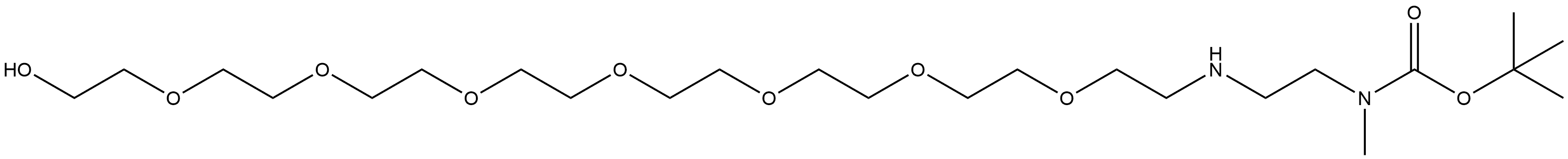 1,1-Dimethylethyl 28-hydroxy-2-methyl-8,11,14,17,20,23,26-heptaoxa-2,5-diazaoctacosanoate Structure