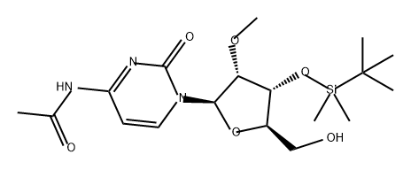 Cytidine, N-acetyl-3'-O-[(1,1-dimethylethyl)dimethylsilyl]-2'-O-methyl- Structure