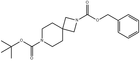 2,7-Diazaspiro[3.5]nonane-2,7-dicarboxylic acid, 7-(1,1-dimethylethyl) 2-(phenylmethyl) ester Structure