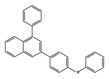 Benzenamine, N-phenyl-4-(4-phenyl-2-naphthalenyl)- Structure
