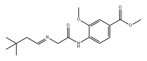 Benzoic acid, 4-[[2-[(E)-(3,3-dimethylbutylidene)amino]acetyl]amino]-3-methoxy-, methyl ester 구조식 이미지