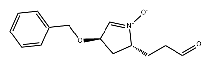 2H-Pyrrole-2-propanal, 3,4-dihydro-4-(phenylmethoxy)-, 1-oxide, (2R,4R)- 구조식 이미지