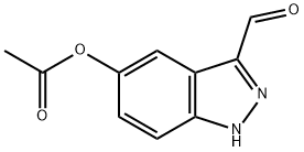 1H-Indazole-3-carboxaldehyde, 5-(acetyloxy)- 구조식 이미지