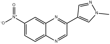 Quinoxaline, 2-(1-methyl-1H-pyrazol-4-yl)-7-nitro- Structure